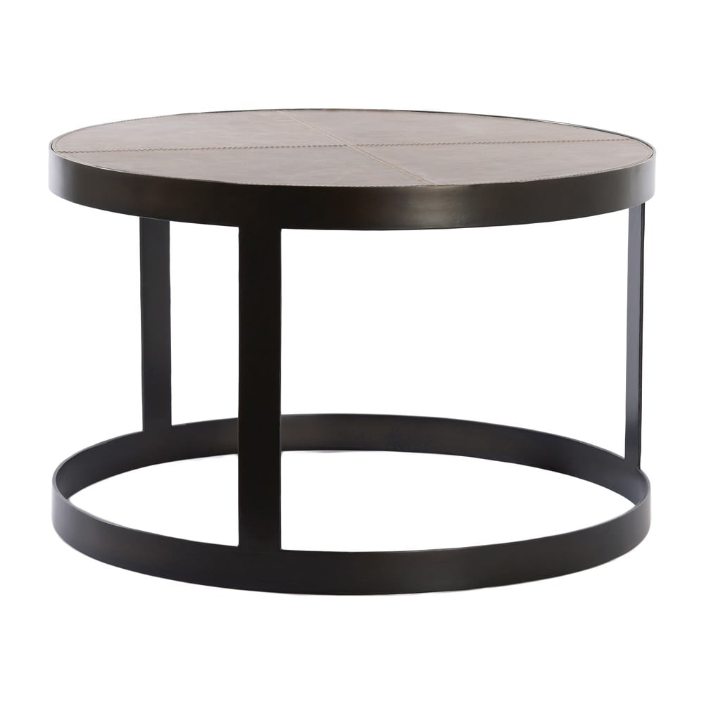 Kožený kulatý odkládací stolek ø 60 cm Alexis – Light & Living Light & Living