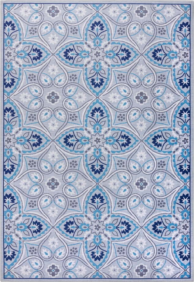 Modrý pratelný koberec 170x120 cm FOLD Ellen - Flair Rugs Flair Rugs