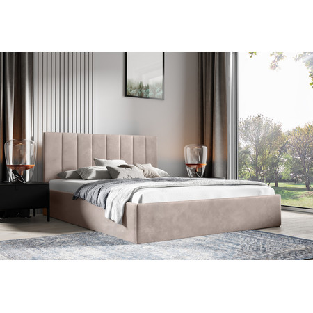 Postel LUCY 2 140x200 cm Světle hnědá SG-nabytek