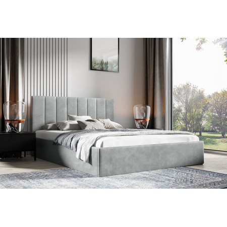 Postel LUCY 2 160x200 cm Světle šedá SG-nabytek