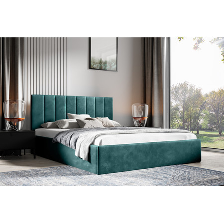 Postel LUCY 2 160x200 cm Tmavě zelená SG-nabytek