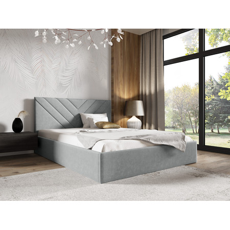 Postel LUCY 3 140x200 cm Světle šedá SG-nabytek