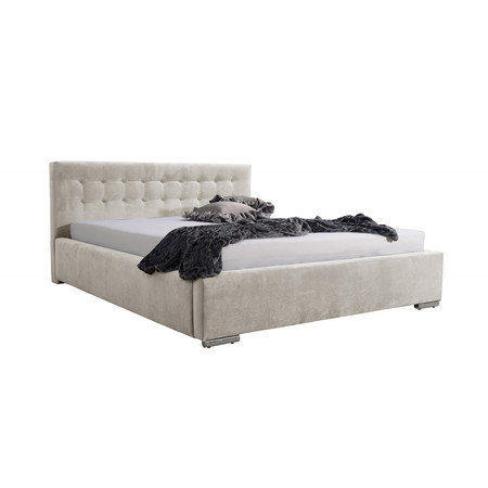 Postel PIPER 01 STANDARD 180x200 cm - stříbrné nohy Krémová SG-nabytek