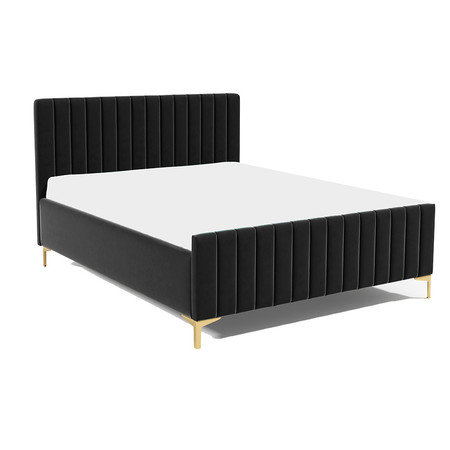 Postel RUBY 25 STANDARD 180x200 cm - zlaté nohy Černá Signal-nabytek