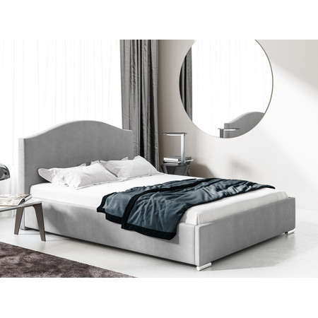 Postel TRISTEN 23 STANDARD 90x200 cm - stříbrné nohy Světle šedá SG-nábytek