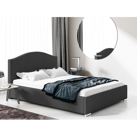 Postel TRISTEN 23 STANDARD 90x200 cm - stříbrné nohy Tmavě šedá SG-nábytek