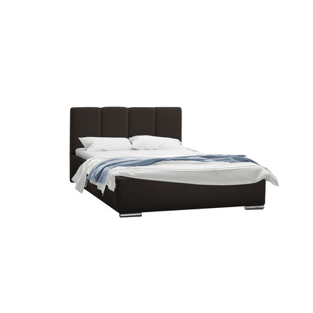 Postel ZAY 02 STANDARD 140x200 cm  - stříbrné nohy Hnědá SG-nabytek