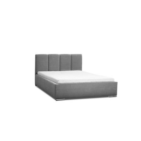 Postel ZAY 02 STANDARD 140x200 cm  - stříbrné nohy Světle šedá SG-nabytek