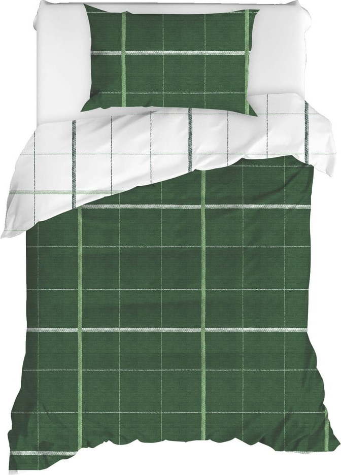 Povlečení na jednolůžko z ranforce bavlny Mijolnir Maya Green