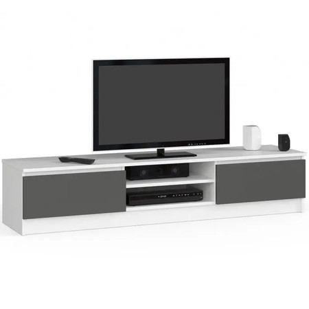 Televizní stolek RTV 160 - bílá/grafit Akord