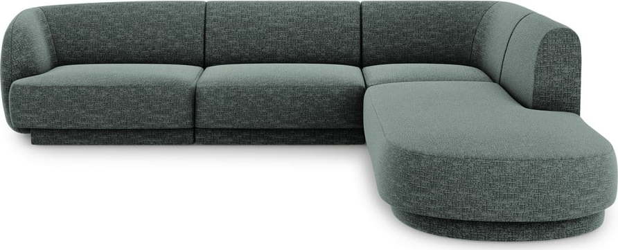 Tmavě zelená rohová pohovka (pravý roh) Miley – Micadoni Home Micadoni Home