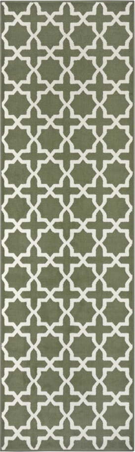Zelený koberec běhoun 300x80 cm Glam - Hanse Home Hanse Home