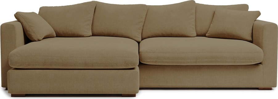 Béžová manšestrová rohová pohovka (levý roh) Comfy – Scandic Scandic