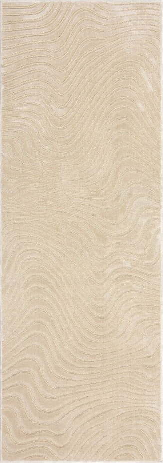 Béžový vlněný koberec běhoun 80x230 cm Channel – Flair Rugs Flair Rugs