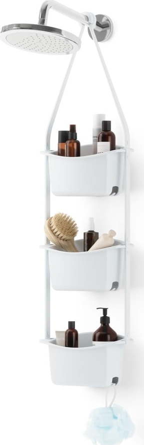 Bílá závěsná plastová koupelnová polička Flex – Umbra Umbra