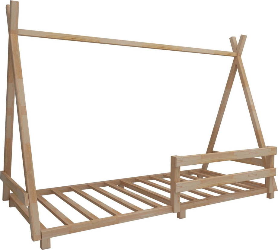 Domečková dětská postel ze smrkového dřeva 90x200 cm v přírodní barvě Panda – Kalune Design Kalune Design