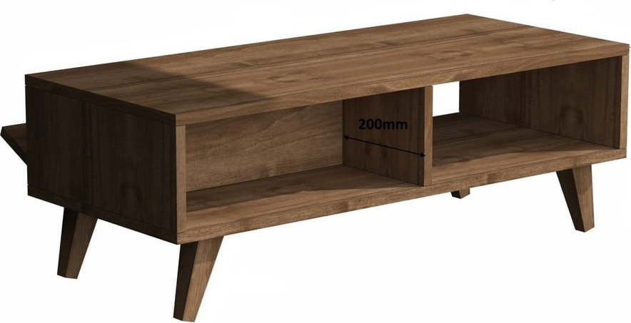 Hnědý konferenční stolek v dekoru borovice 45x90 cm Theresa – Gauge Concept Gauge Concept