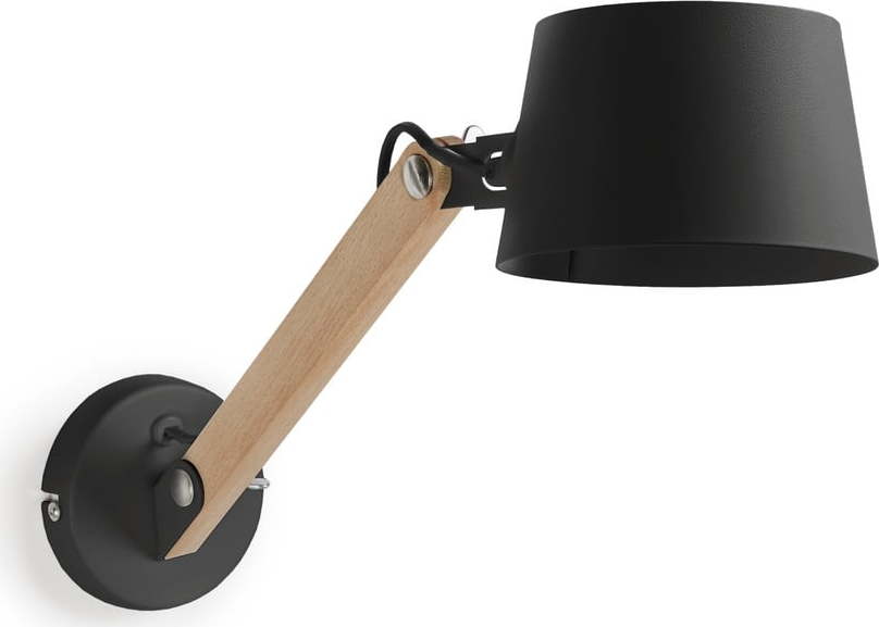 Nástěnné svítidlo v černo-přírodní barvě ø 15 cm Muse – Kave Home Kave Home