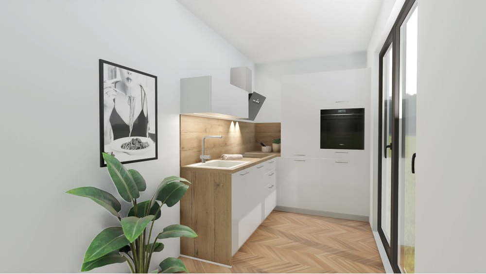 Rohová kuchyně Fresh bez spotřebičů 358