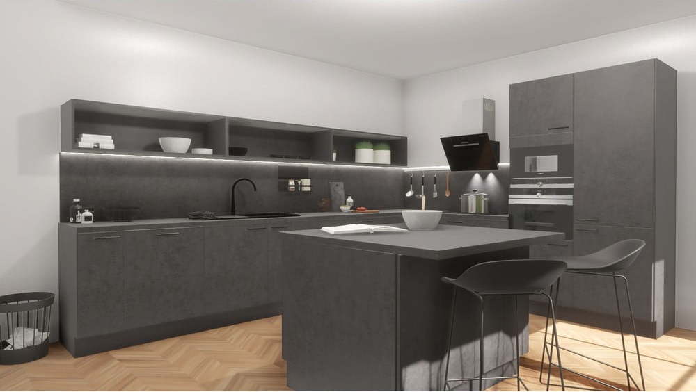 Rohová kuchyně Raw se spotřebiči 634 cm Bonami