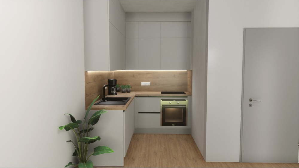 Rohová kuchyně Smooth se spotřebiči 339 cm Bonami