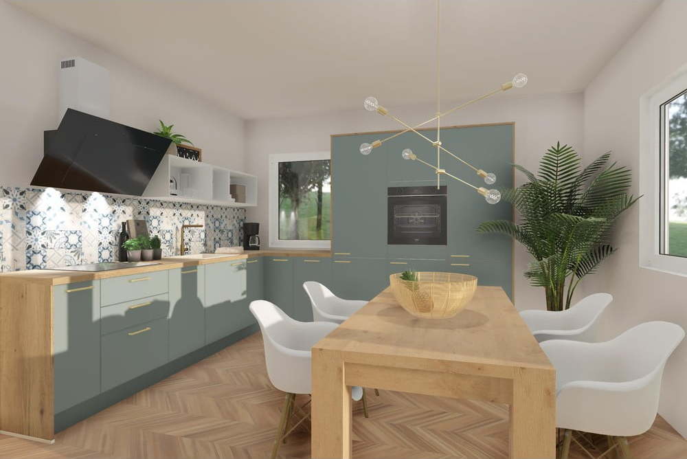 Rohová kuchyně Smooth se spotřebiči 558 cm Bonami