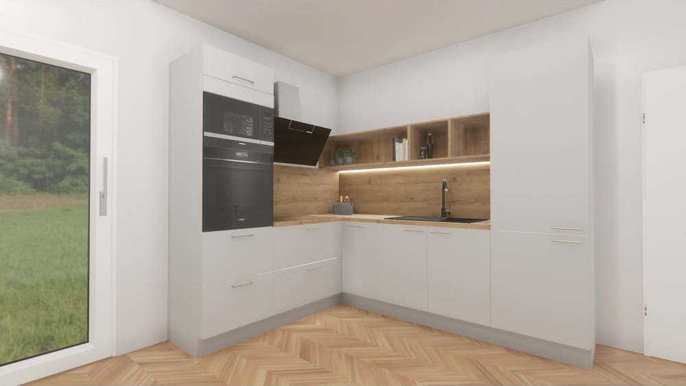 Rohová kuchyně Tasty se spotřebiči 411 cm Bonami