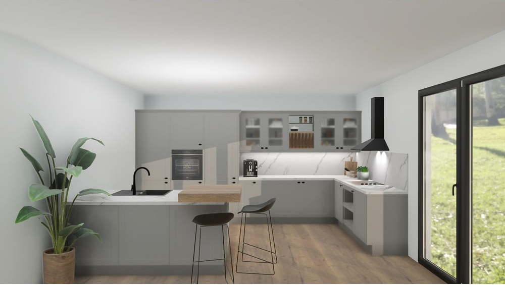 Rohová kuchyně Umami bez spotřebičů 618