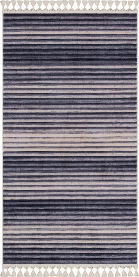Šedo-béžový pratelný koberec běhoun 300x100 cm - Vitaus Vitaus