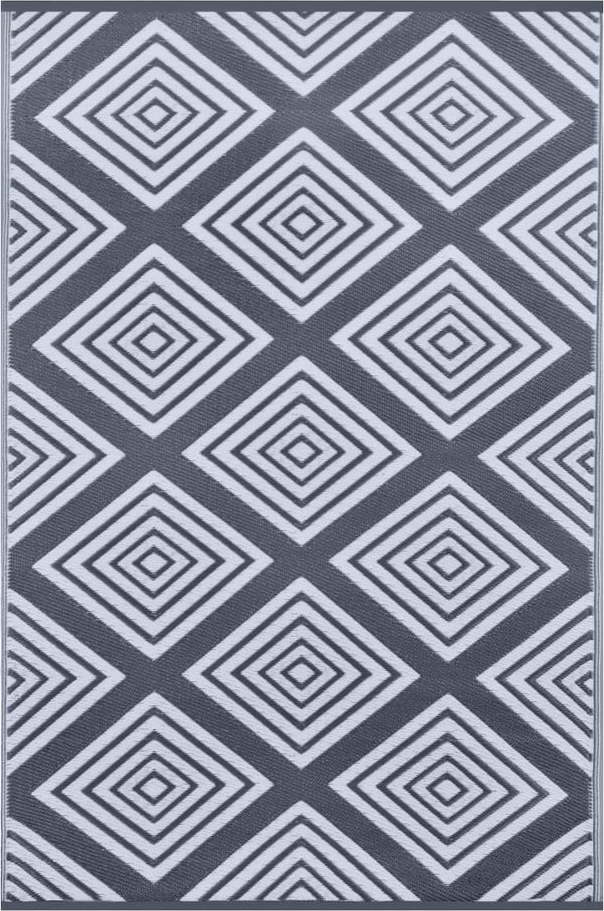 Šedo-bílý oboustranný koberec vhodný i do exteriéru Green Decore Legend