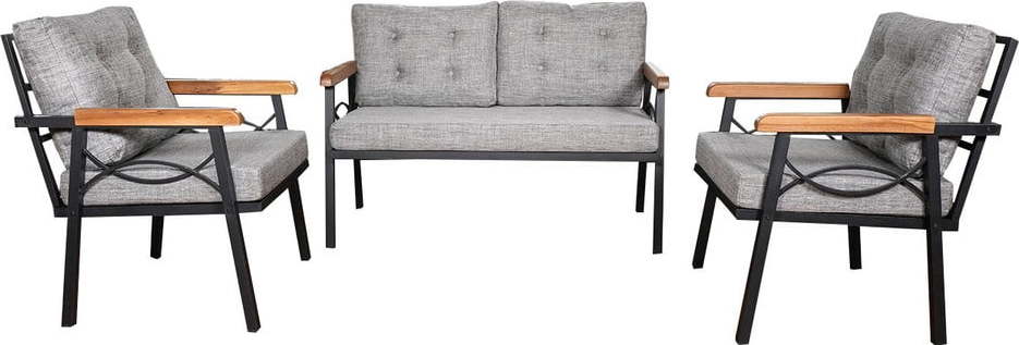 Šedý zahradní lounge set pro 4 Damla – Floriane Garden FLORIANE GARDEN