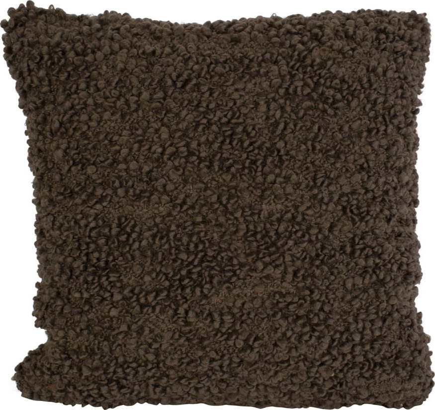 Tmavě hnědý bavlněný polštář PT LIVING Purity