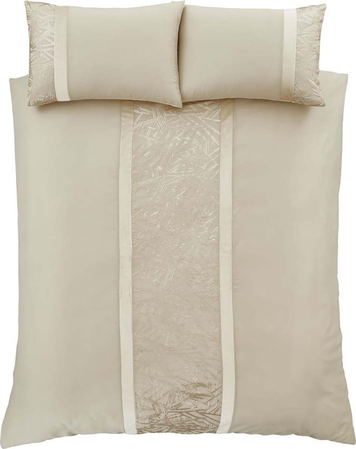Béžové sametové povlečení na dvoulůžko 200x200 cm Sparkle – Catherine Lansfield Catherine Lansfield