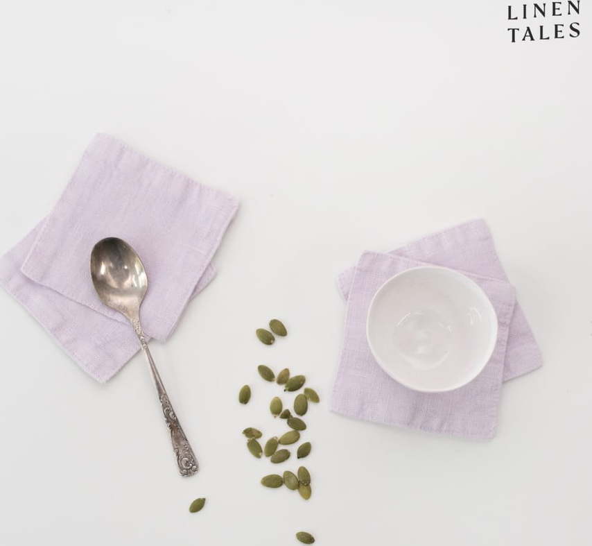 Fialové látkové podtácky v sadě 4 ks – Linen Tales Linen Tales