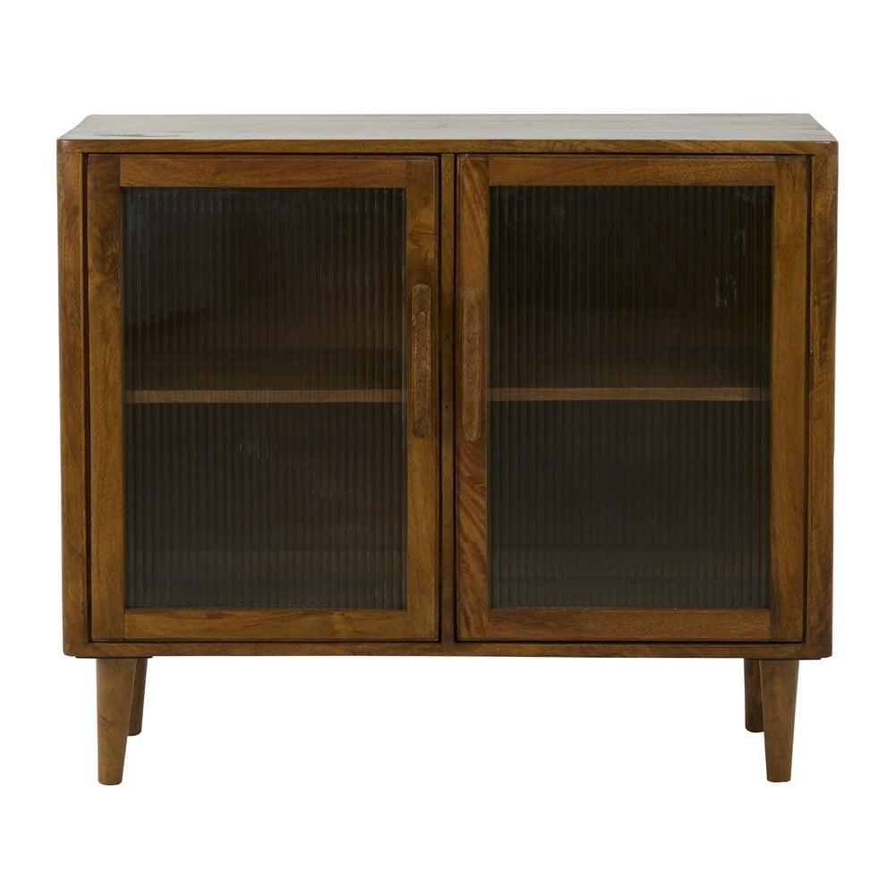 Hnědá vitrína z mangového dřeva 100x85 cm Mocu – Light & Living Light & Living