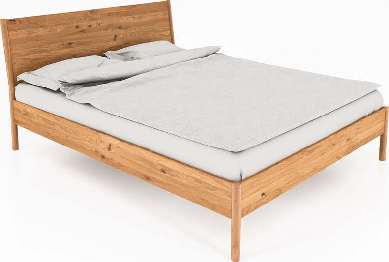 Jednolůžková postel z dubového dřeva 90x200 cm v přírodní barvě Pola – The Beds The Beds