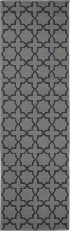 Šedý koberec běhoun 300x80 cm Glam - Hanse Home Hanse Home