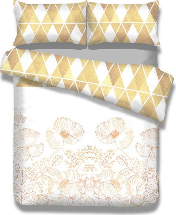 Flanelové povlečení na jednolůžko AmeliaHome Golden Poppy