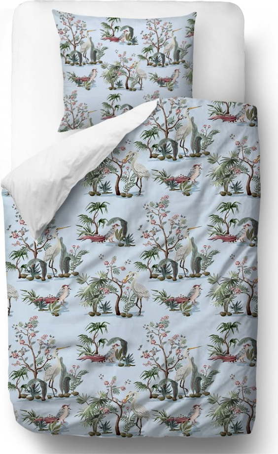 Modro-zelené povlečení z bavlněného saténu Butter Kings Exotic Animals