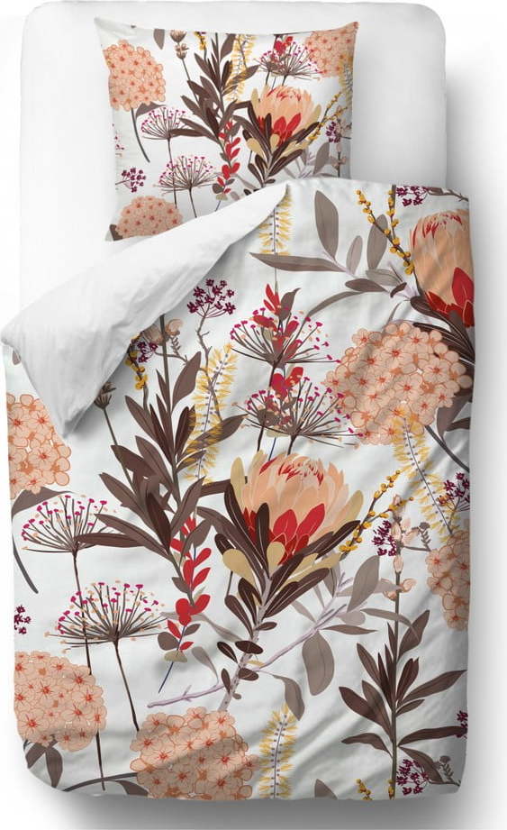 Povlečení z bavlněného saténu Butter Kings Light Protea