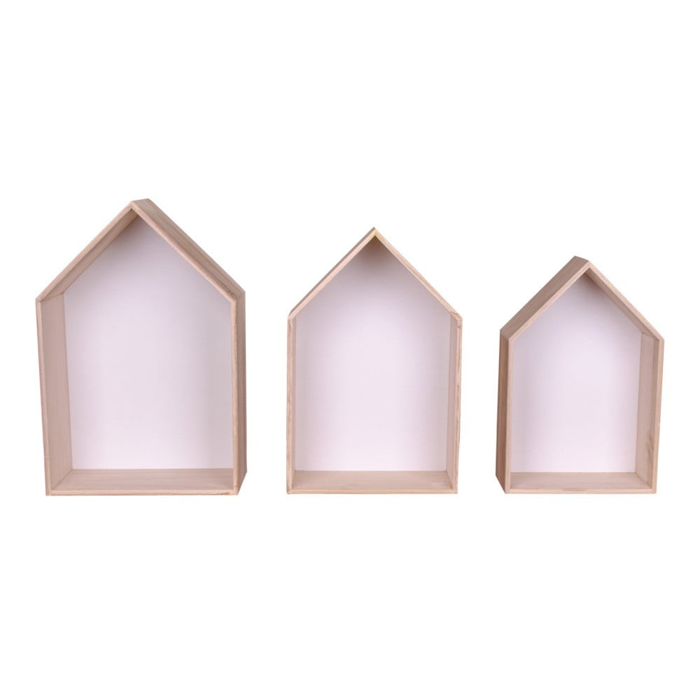Sada 3 dřevěných polic House Nordic Verona House Nordic