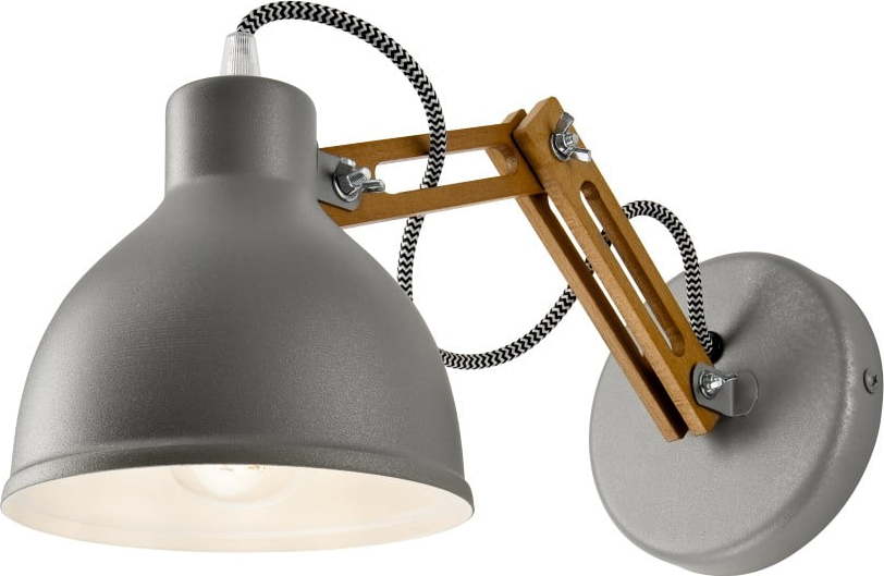 Šedá nástěnná lampa LAMKUR Marcello LAMKUR