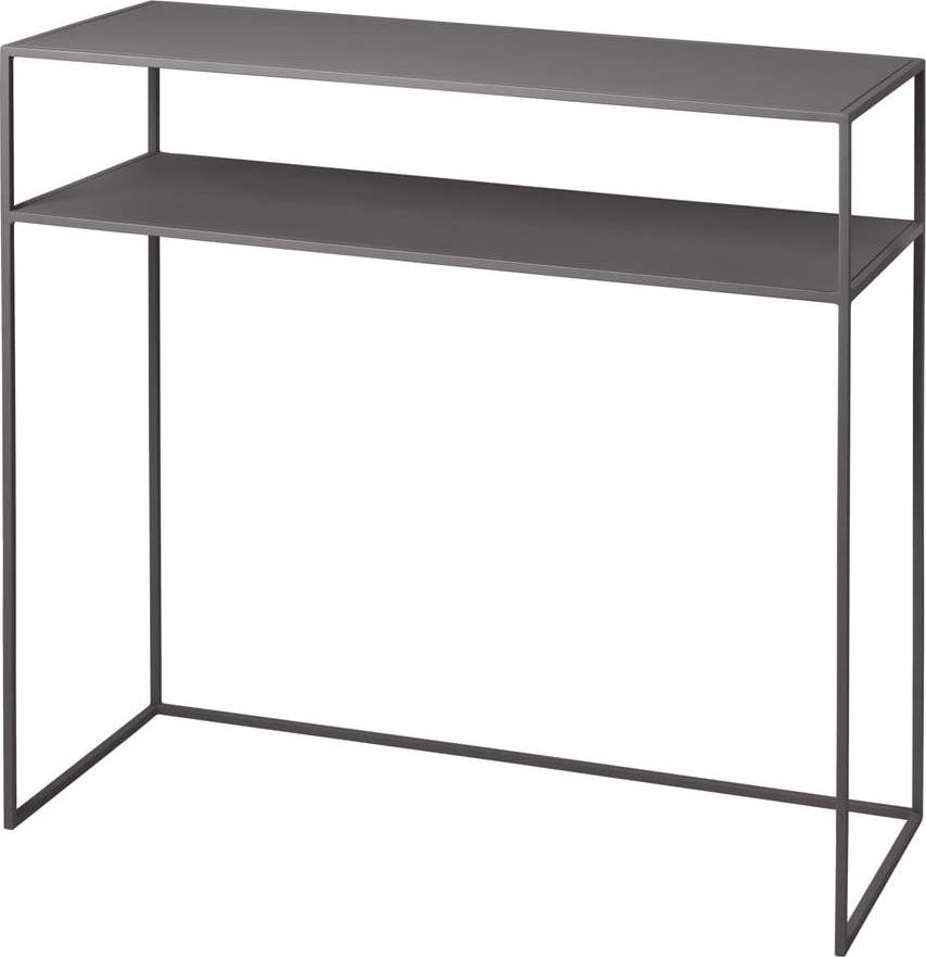 Tmavě šedý kovový konzolový stolek 800x85 cm Fera – Blomus Blomus