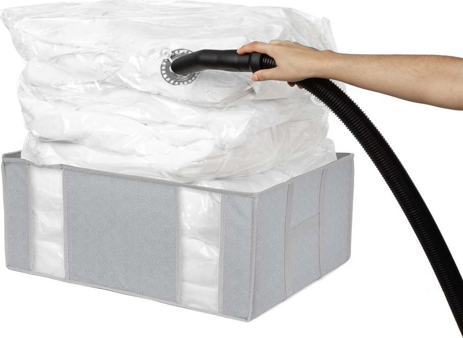 Vakuový/vyztužený látkový úložný box na oblečení Boston – Compactor Compactor