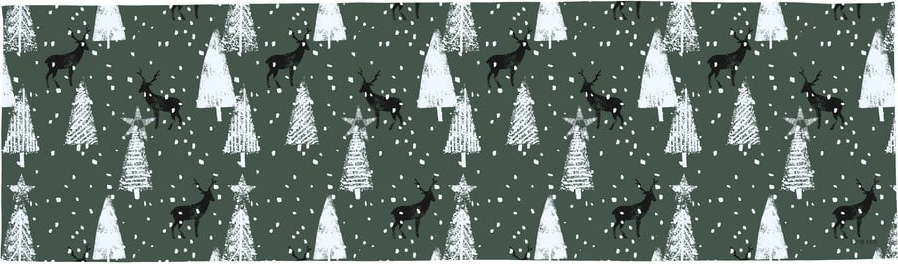 Bavlněný běhoun na stůl s vánočním motivem 40x140 cm – Butter Kings Butter Kings