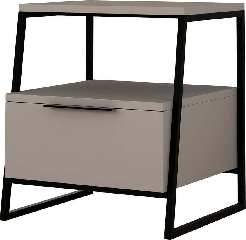 Béžový noční stolek s poličkami Pal – Kalune Design Kalune Design