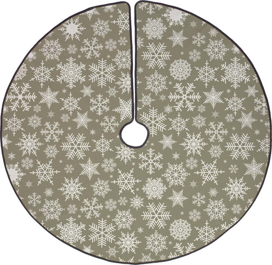 Béžový pratelný kulatý koberec pod stromeček s vánočním motivem ø 130 cm – Butter Kings Butter Kings