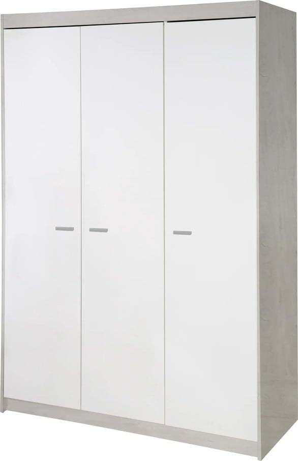 Bílá dětská šatní skříň v dekoru dubu 131x190 cm Julia – Roba Roba