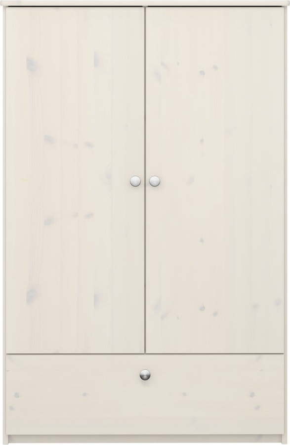 Bílá dětská šatní skříň z borovicového dřeva 80x123 cm Memphis - Tvilum Tvilum