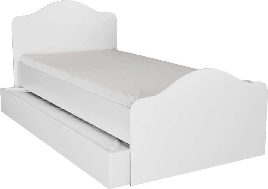 Bílá jednolůžková postel s úložným prostorem 90x190 cm Kanguru – Kalune Design Kalune Design